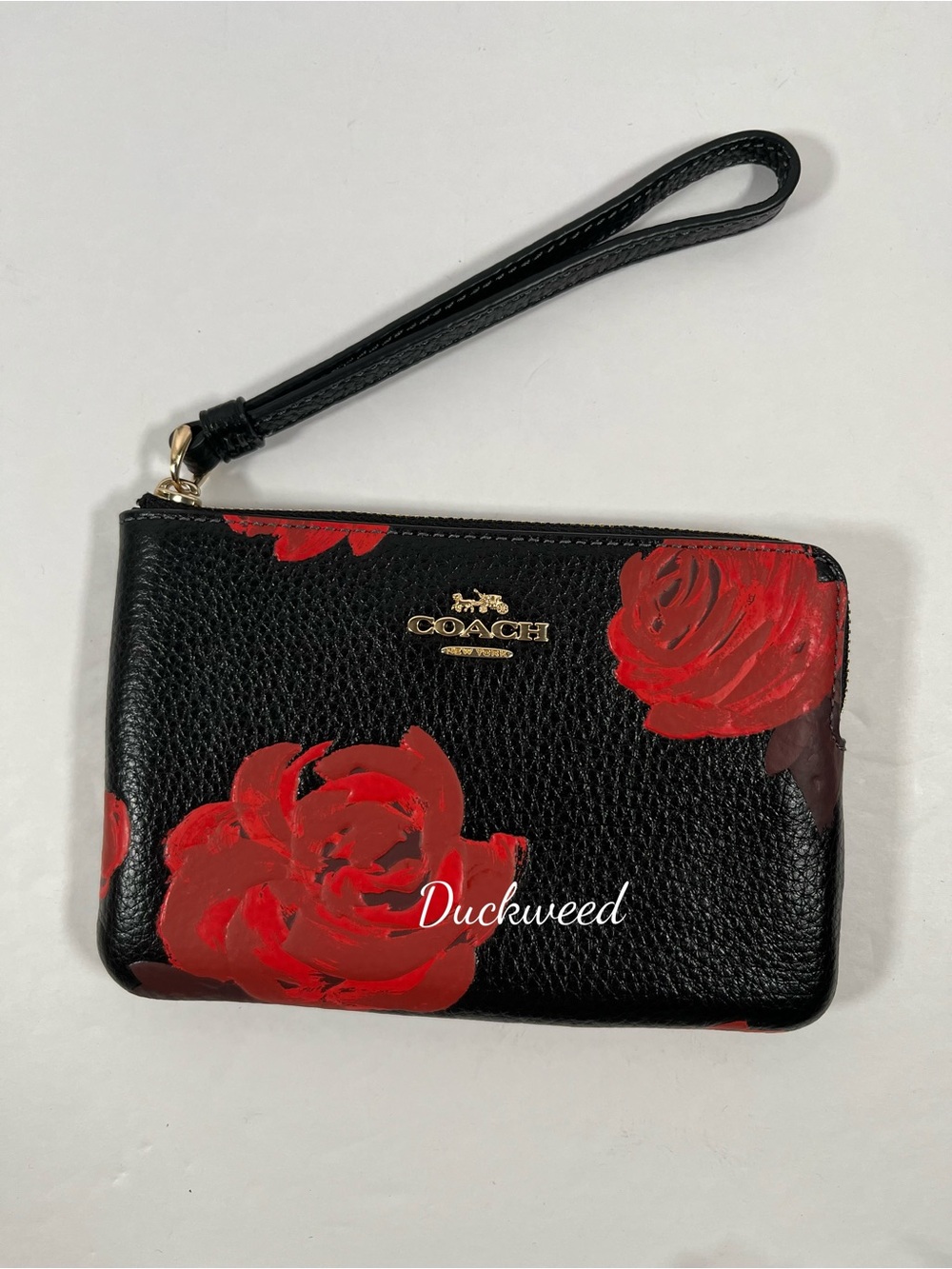 NWT Coach Corner Zip Wristlet With Floral Print CCJ70